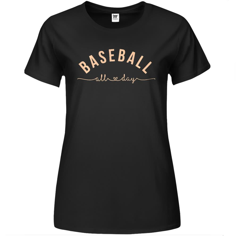 Baseball All Day Baseball Mom Shirt Baseball Mom Premium Womens T Shirts