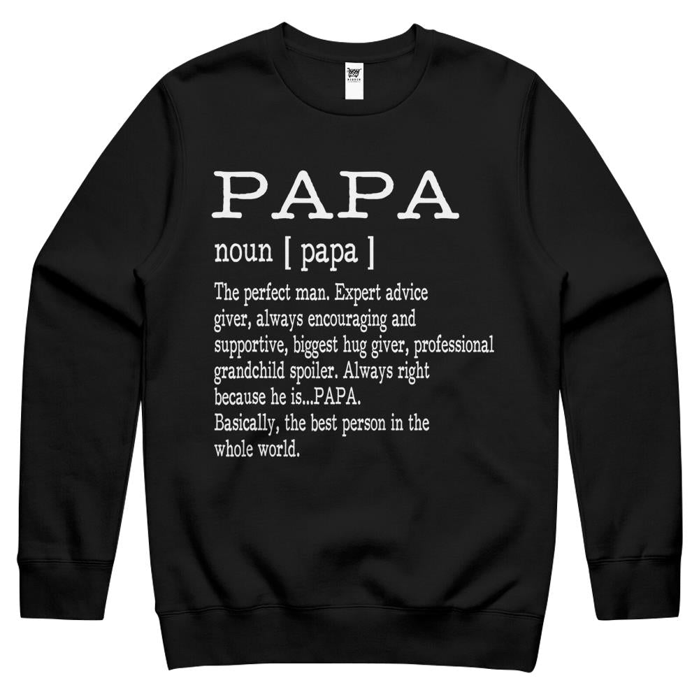 Papa Definition Grandpa Father’S Day Gifts – Men Father’S Day Gift Crewneck Sweatshirt