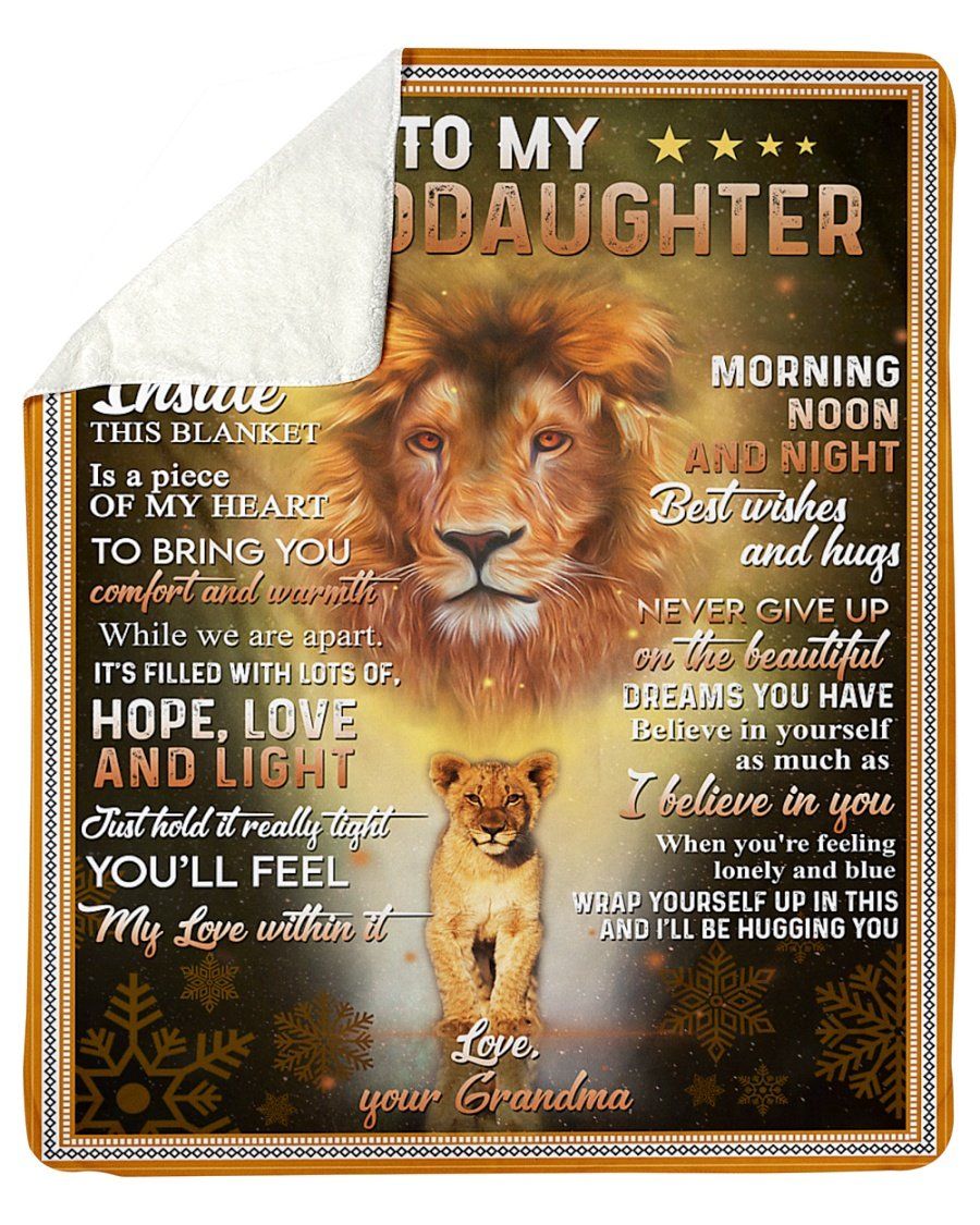 [Personalized Name] Hope Love And Light Lion Fleece Blanket, Sherpa Blanket,  Gift For Hockey Player Gift For Family Member, Friends Gift, Christmas Gift, Home Decor, Home Living