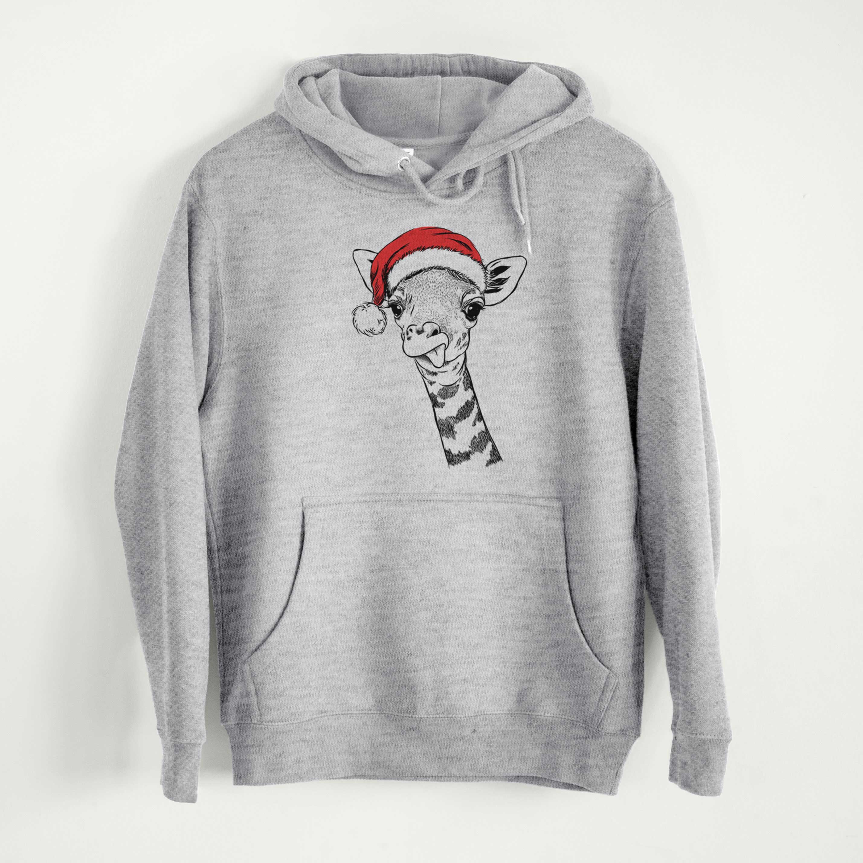 Santa Mel The Baby Giraffe – Mid-Weight Unisex Premium Blend Hoodie