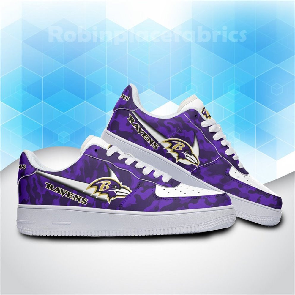 Baltimore Ravens Custom Sneakes Air Force 1 Shoes 05