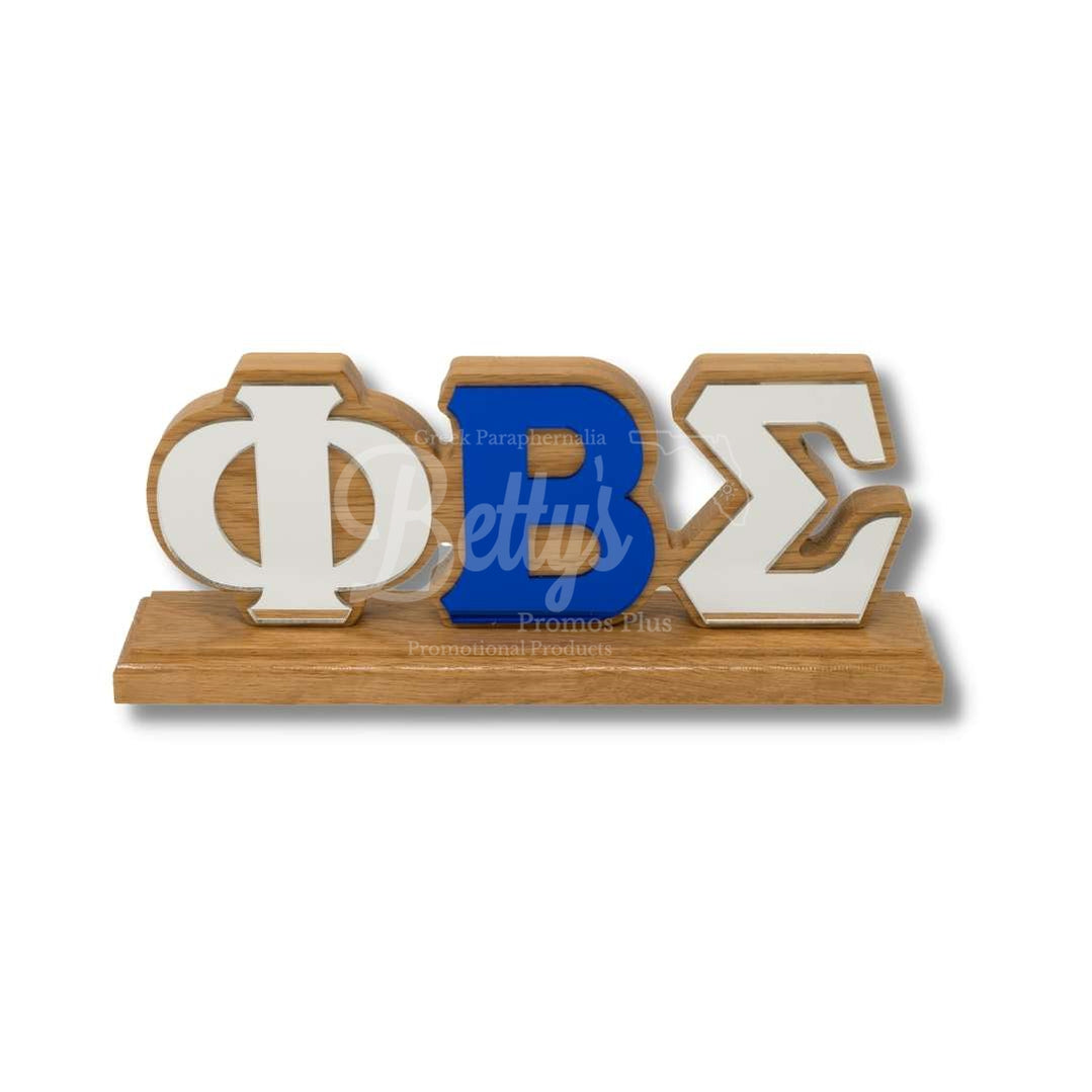 Phi Beta Sigma Φβς Greek Letters Wooden Desk Ornament