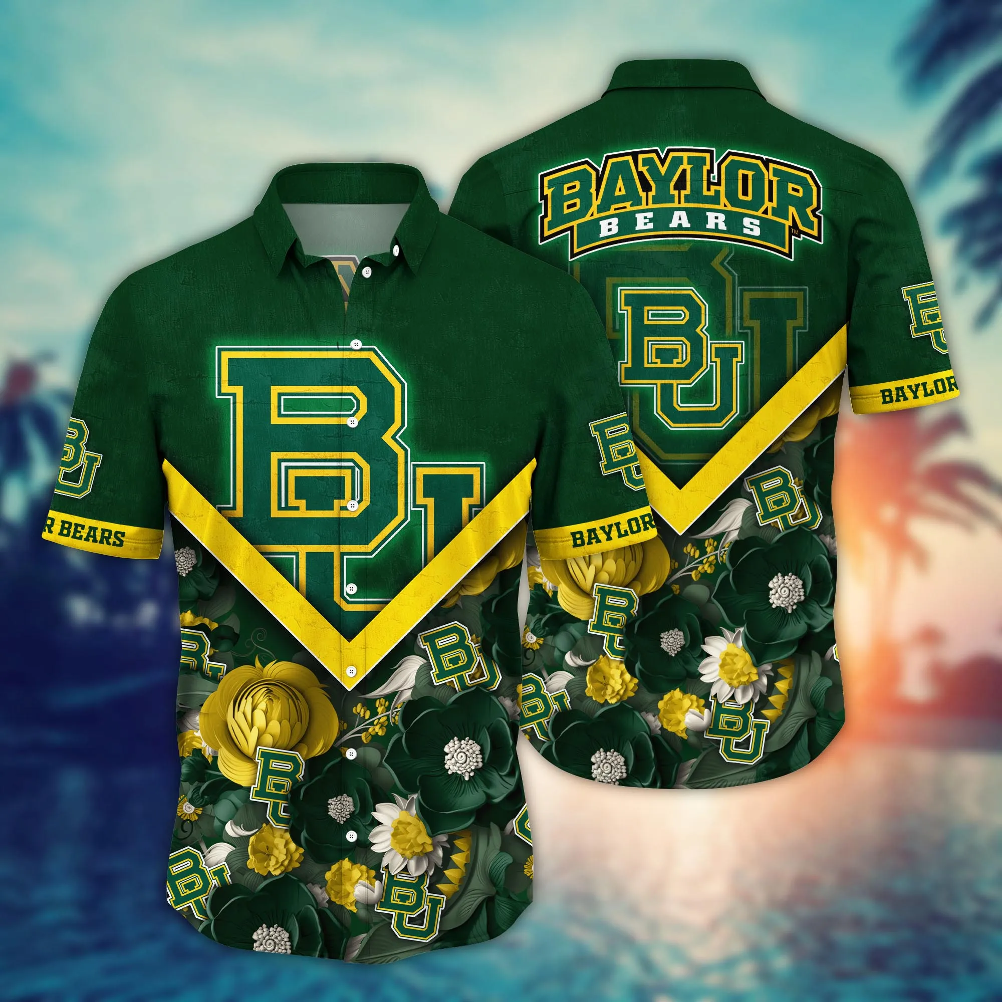 Baylor Bears NCCA Hawaiian Shirt Custom Summer Nights Aloha Shirt