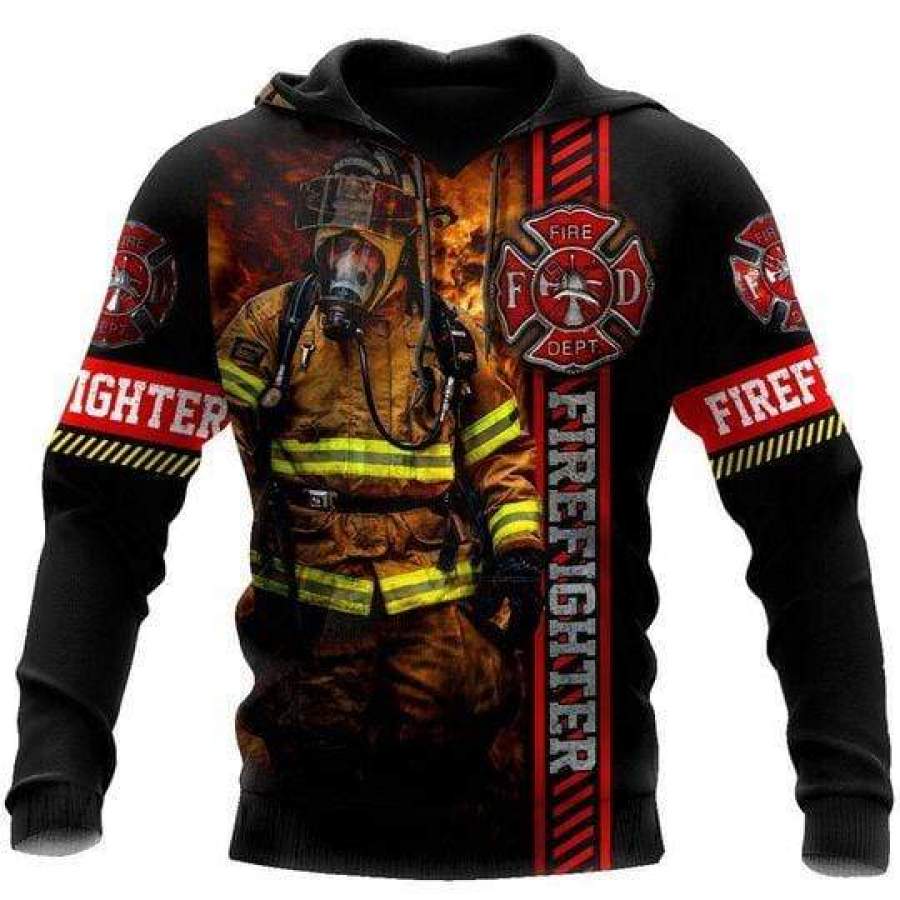 .Brave Firefighter Hoodie 3D All Over Print custom name #H