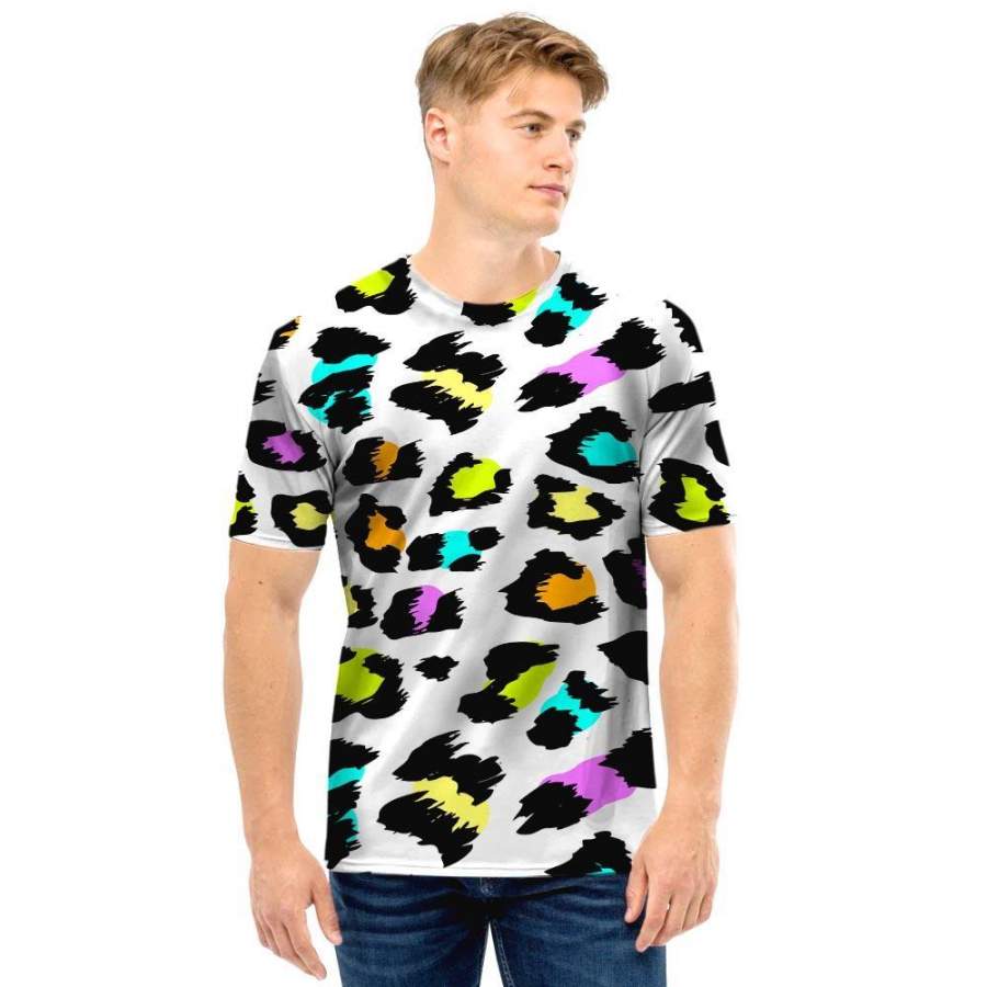 White Leopard Men T Shirt