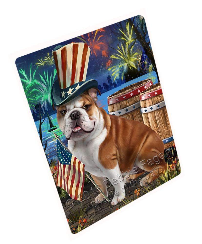 4Th Of July Independence Day Fireworks Bulldog At The Lake Blanket Blnkt74514