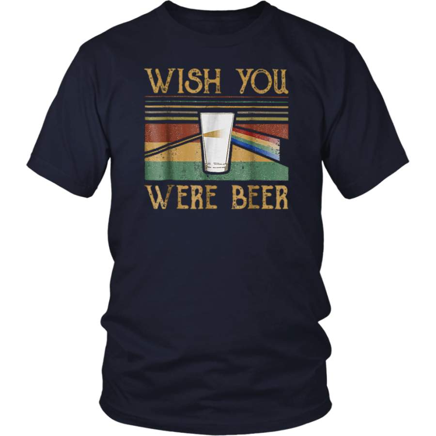 Wish You Were Beer Vintage Rainbow Tshirt