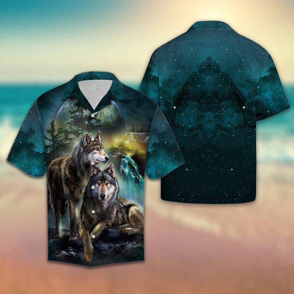 Wolf Hawaiian Shirt | Unisex | Adult | HW1123