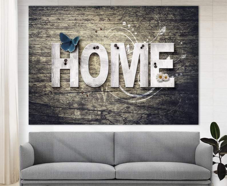 Home Canvas Print, Home Sign, Home Wall Decor, Home Wall Art, Housewarming Gift, Home Print, Home Poster, Large Home Canvas Art