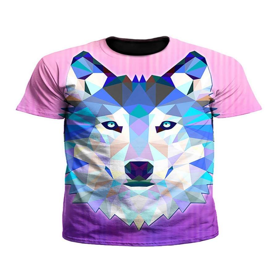 Wolf Within Geometric Animal  Men/Women 3D All-Over Print Tshirt