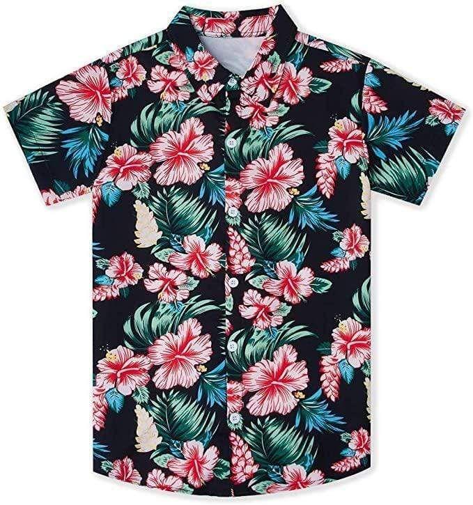 Beach Shirt Hibiscus Flower Tropical Full Printing Hawaiian Shirts Hl