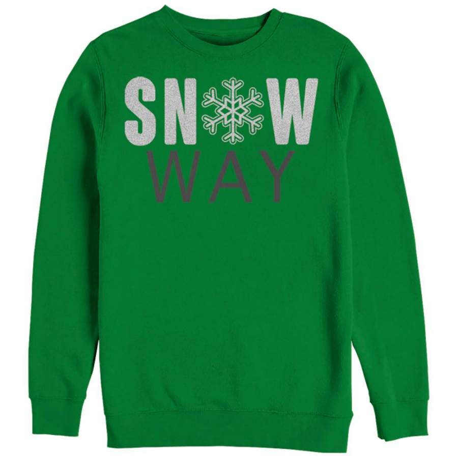 Lost Gods Women’s Christmas Snow Way  Sweatshirt Kelly Green S