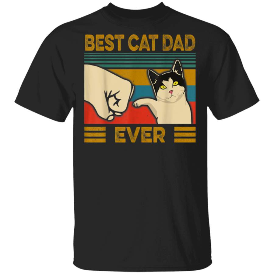 Vintage Best Cat Dad Ever Bump Fit T-Shirt