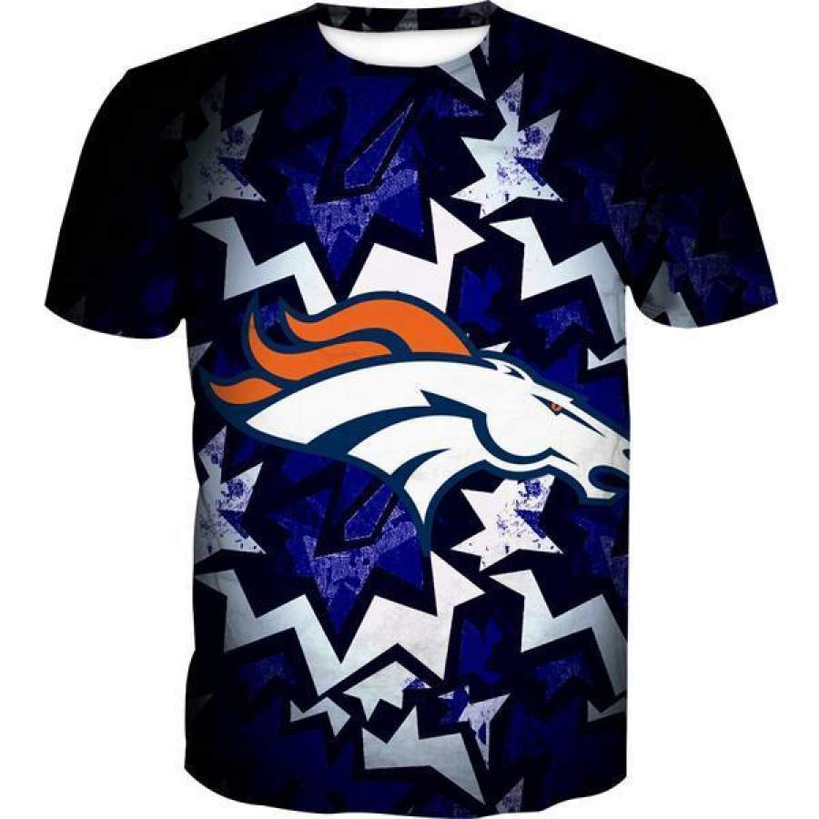 Denver Broncos T-Shirt - Football Broncos Streetwear Clothes