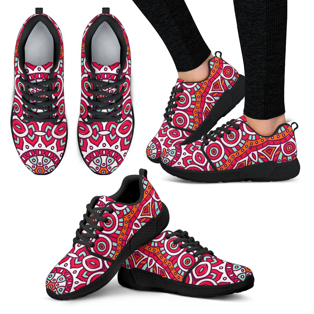 Vintage Indian Mandala Print Women’S Athletic Shoes