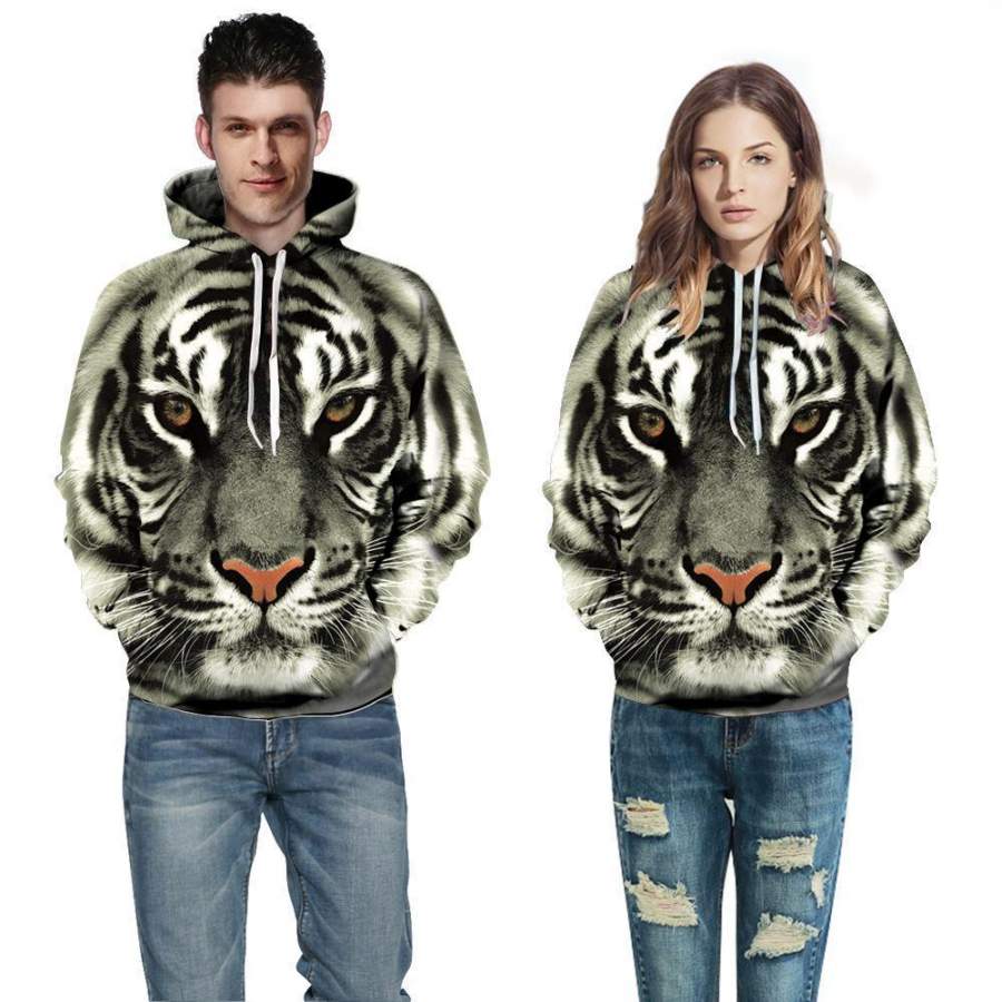 Tiger Printed Pullover Hoodie – 3D All Over Printed – VF19