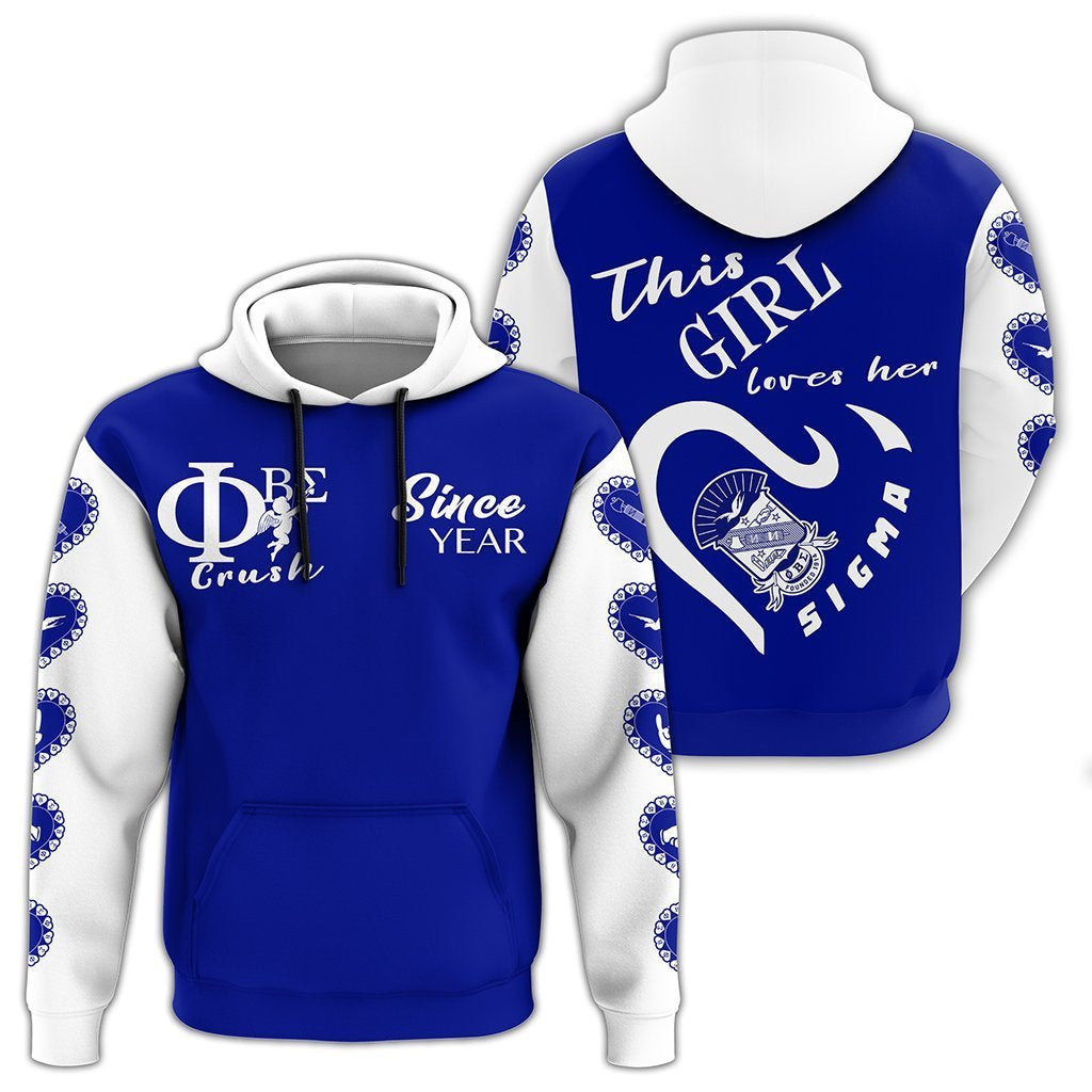 (Custom) Greek Life Hoodie – Phi Beta Sigma Valentine Crush Pullover Hoodie