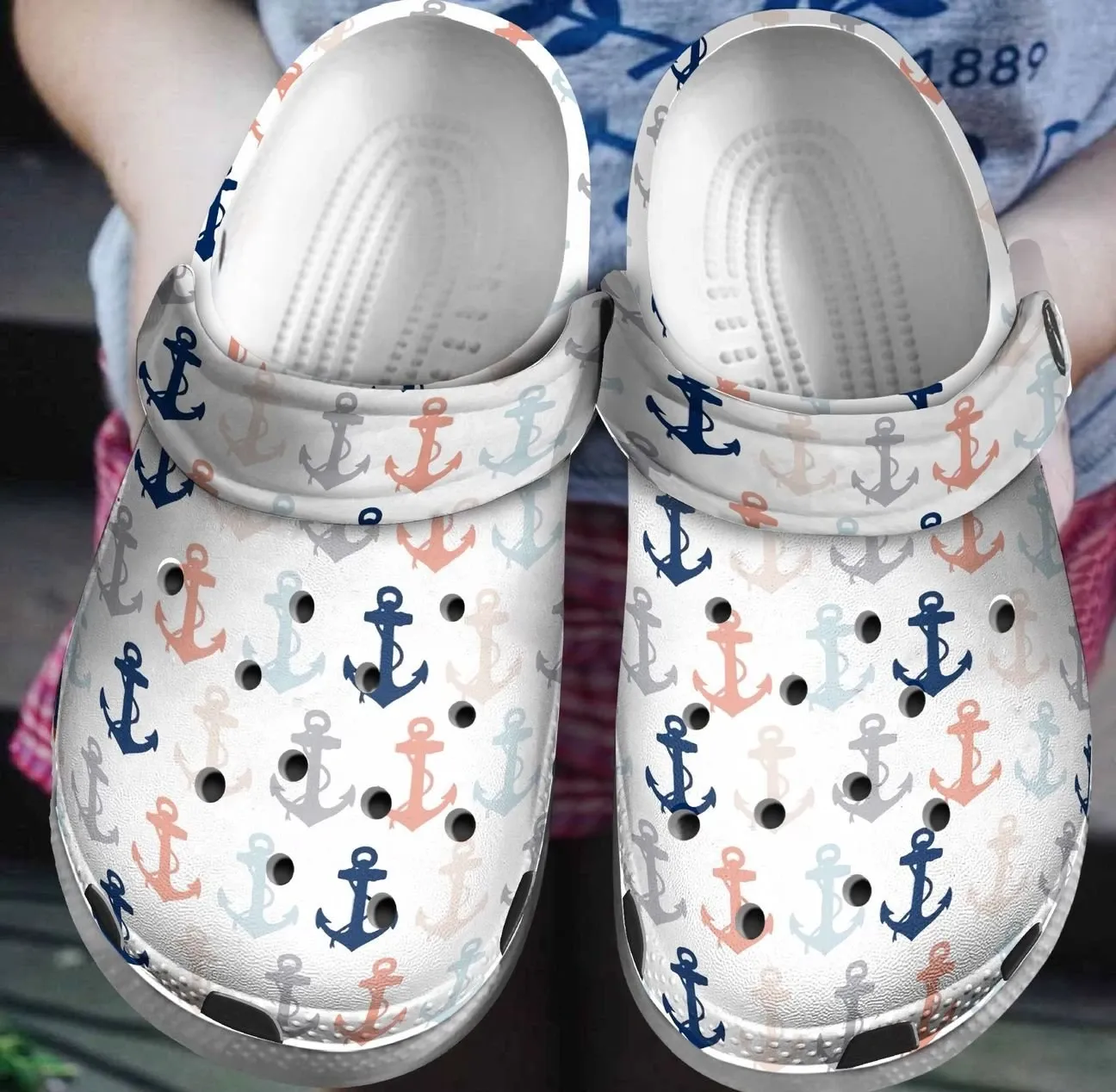 Anchor 3D Personalized Clog Custom Crocs Comfortablefashion Style Comfortable For Women Men Kid Print 3D