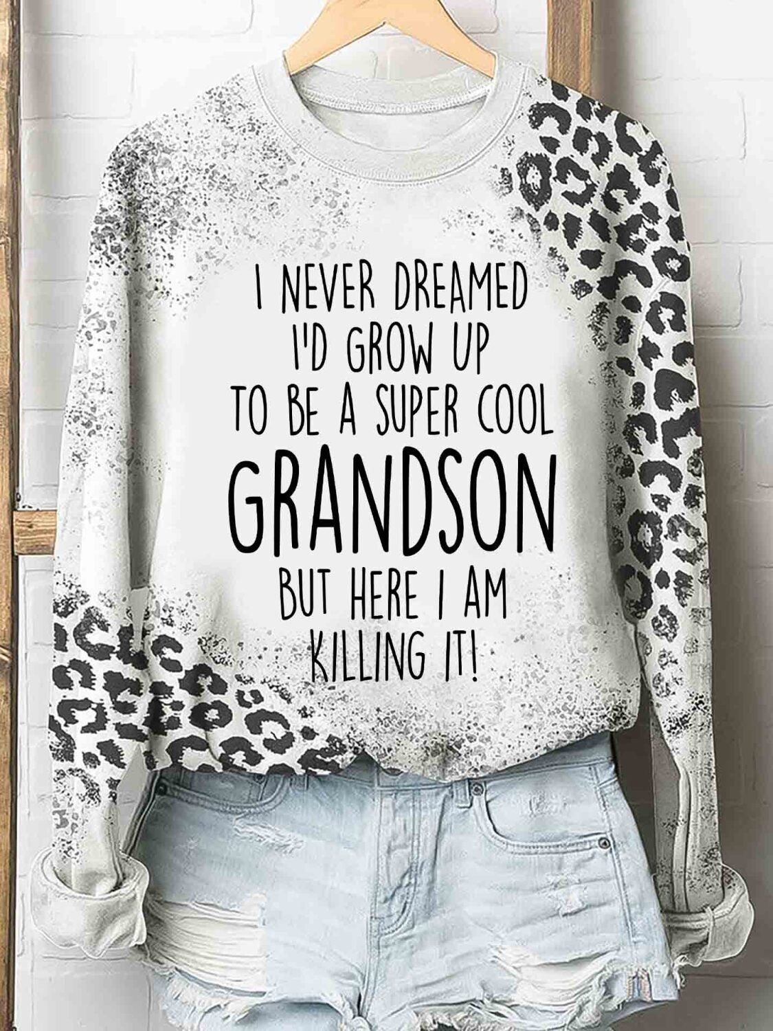 Never Dreamed Grow Up To Be A Super Cool Grandson Tshirt 3D Hoodie – Leopard Funny Shirt All Over Print For Grandpa Grandma