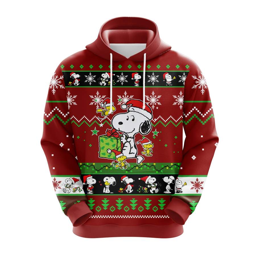 Snoopy Christmas cute Noel Mc Ugly Hoodie Red 1- Amazing Gift idea
