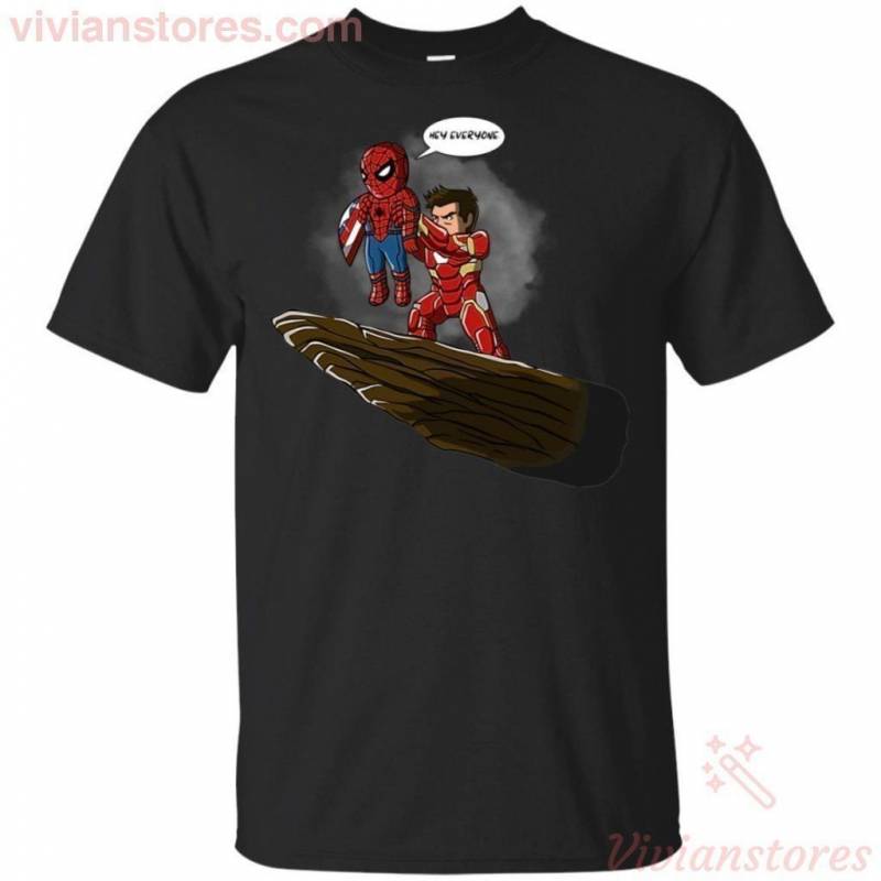 Avengers Iron Man And Spiderman Lion King Scene Funny T-Shirt For Fans VA06