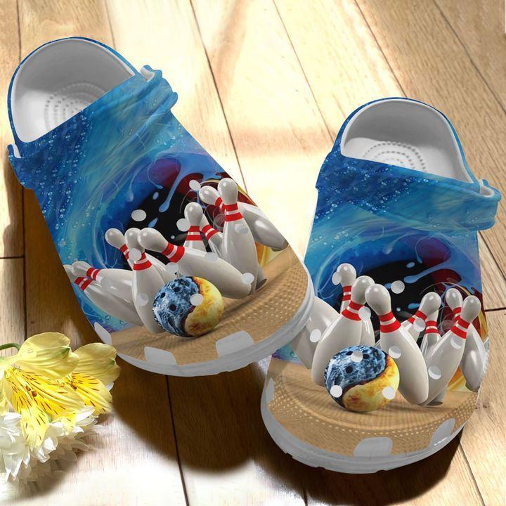 Bowling Personalize Clog, Custom Name, Text, Fashion Style For Women, Men, Kid, Print 3D I Love Bowling