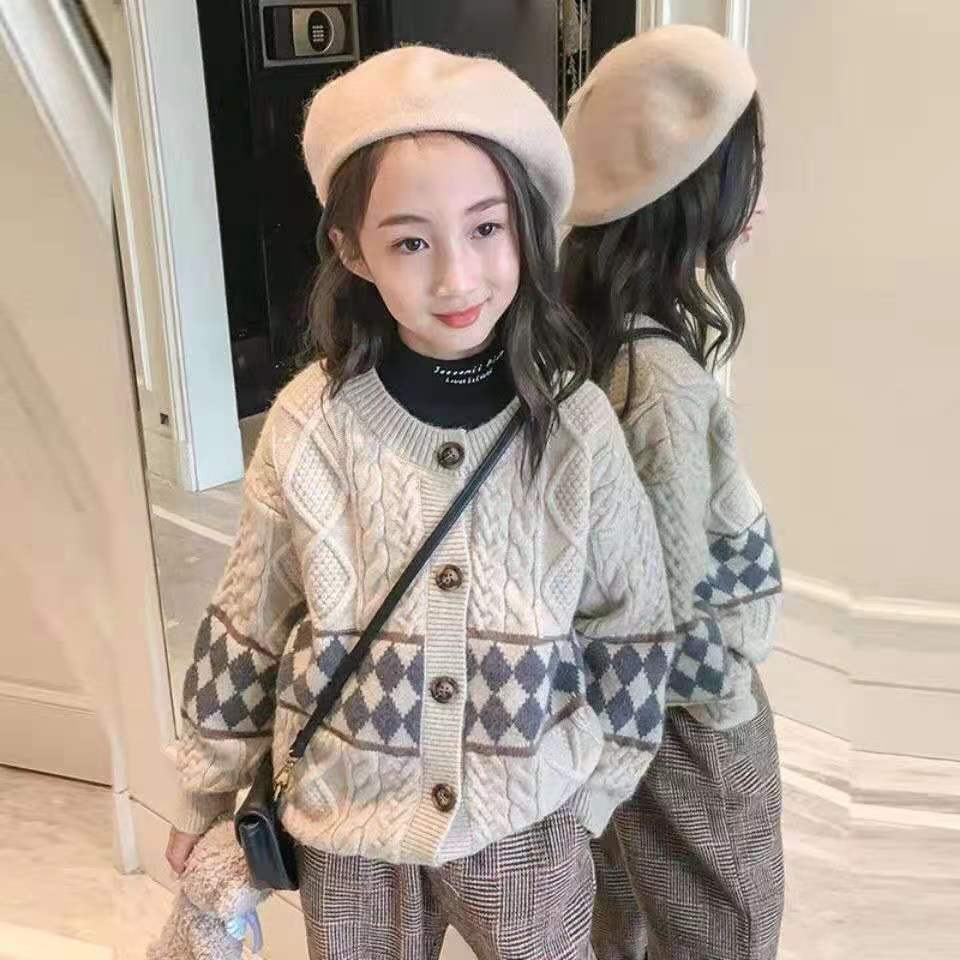 Children’s Sweater Jacket Spring And Autumn 2022 New Style Fashionable And Casual Children’s Autumn Knitted Cardigan alx