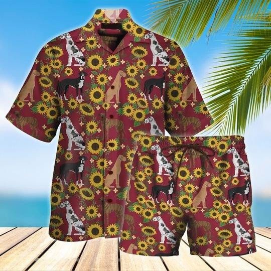 Great Dane Hawaii Shirt Set Unisex Ha54515