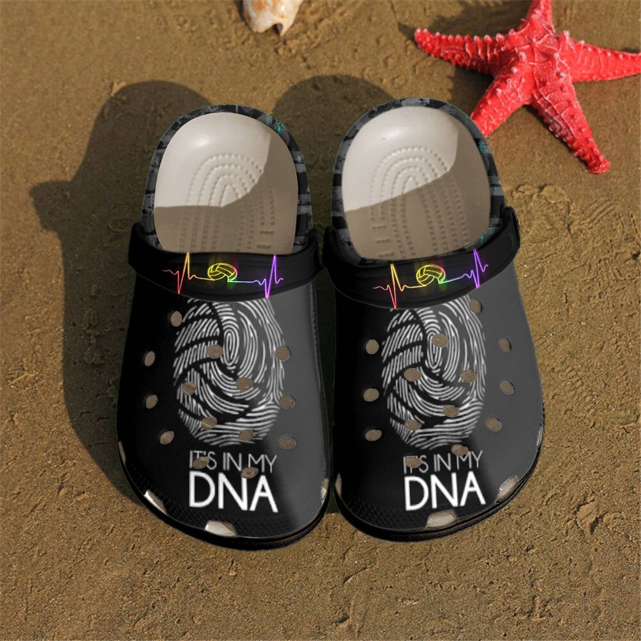 Volleyball Personalized Clog, Custom Name, Text, Color, Number Fashion Style For Women, Men, Kid, Print 3D It’S In My Dna