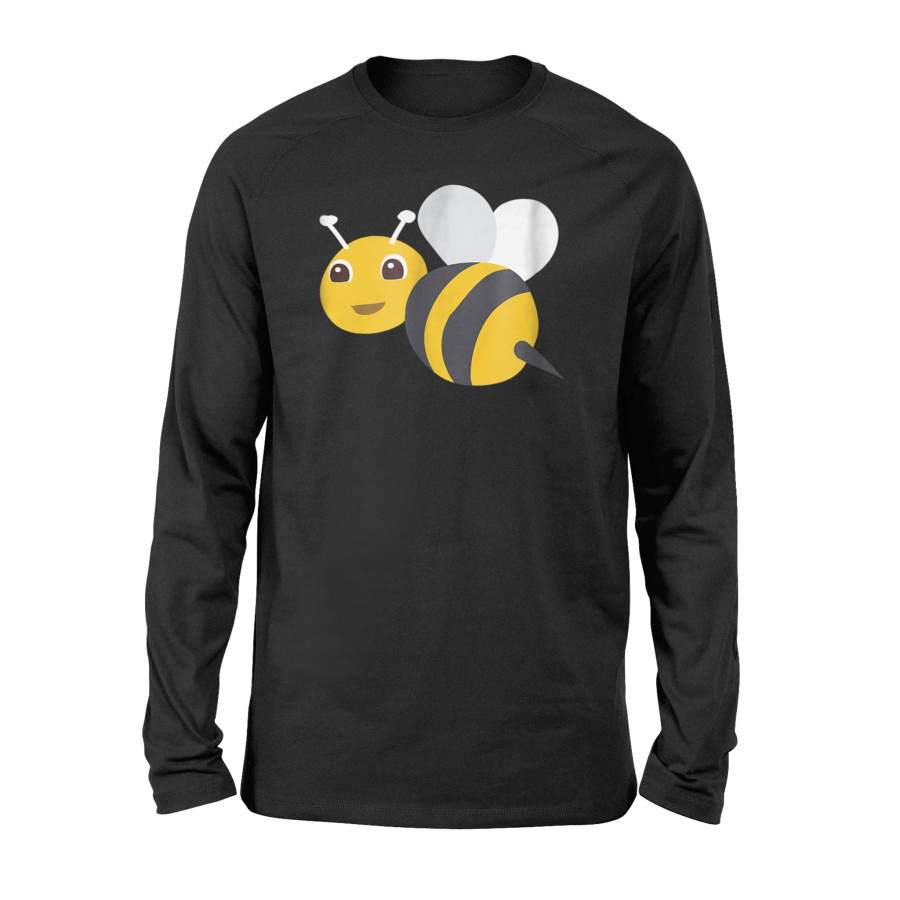 Black And Yellow Bumble Bee Cartoon Animal Long Sleeve T-Shirt