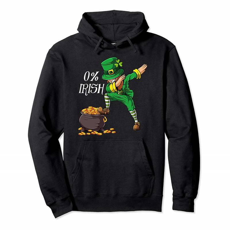 0% Irish Funny Saint Patrick’s Day Leprechaun Dabbing Dance Pullover Hoodie