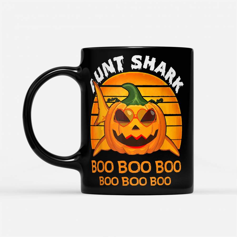 Aunt Pumpkin Shark Boo Boo Boo Halloween – Black Mug