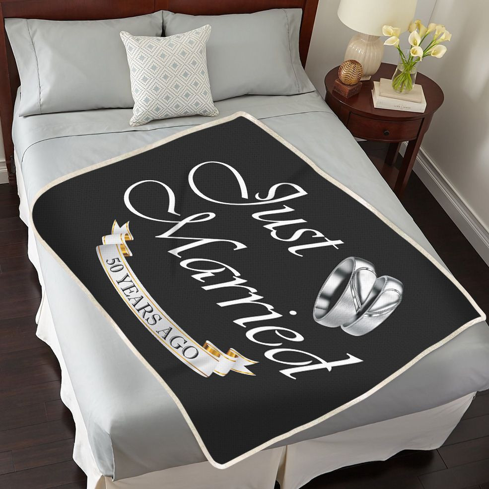 50Th Anniversary Blanket For Couple, Parents, Wife & Husband, Him & Her