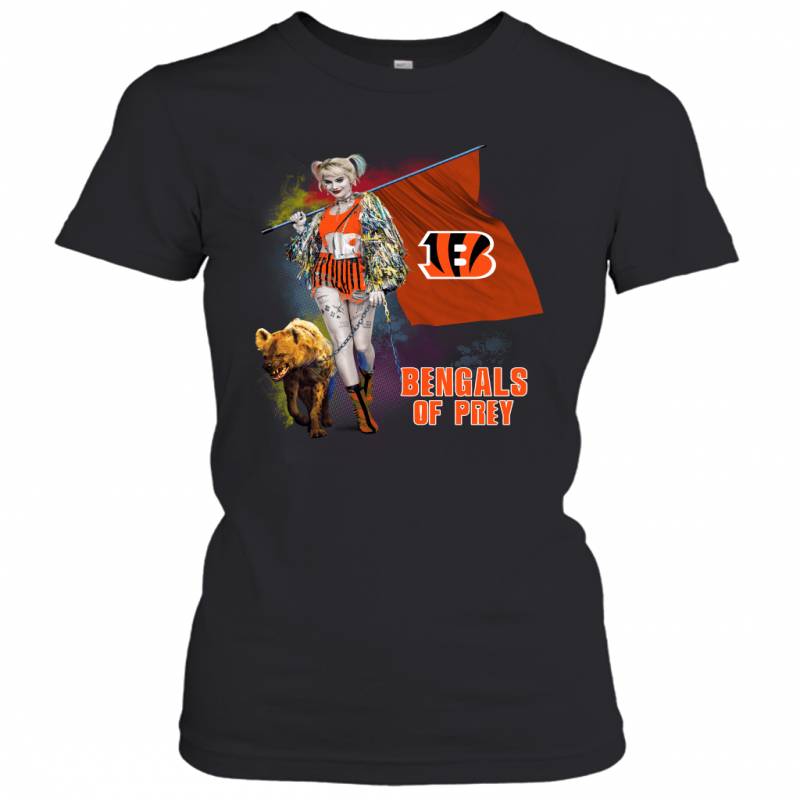 Harley Quinn flag Cincinnati Bengals Of Prey Women’s T-Shirt