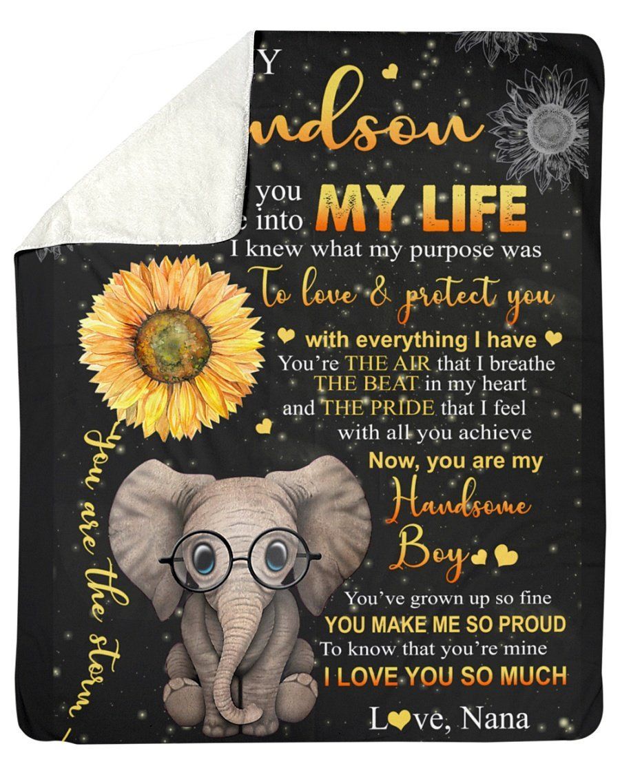 To Love And Protect You Gift For Grandson From Nana Custom Name Fleece Blanket