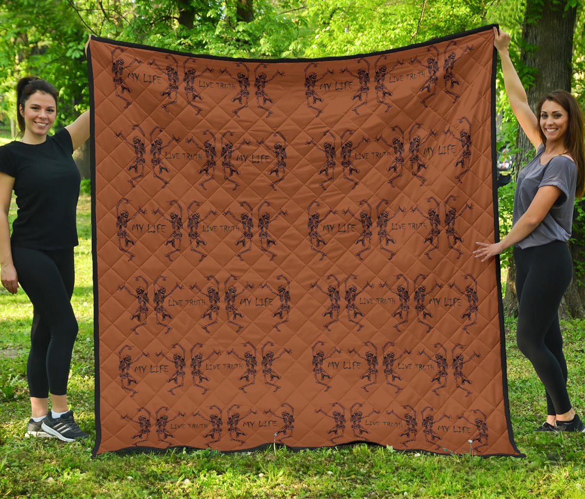 My Live Live Truth Skeleton Dancing Patterns Premium Quilt Blanket