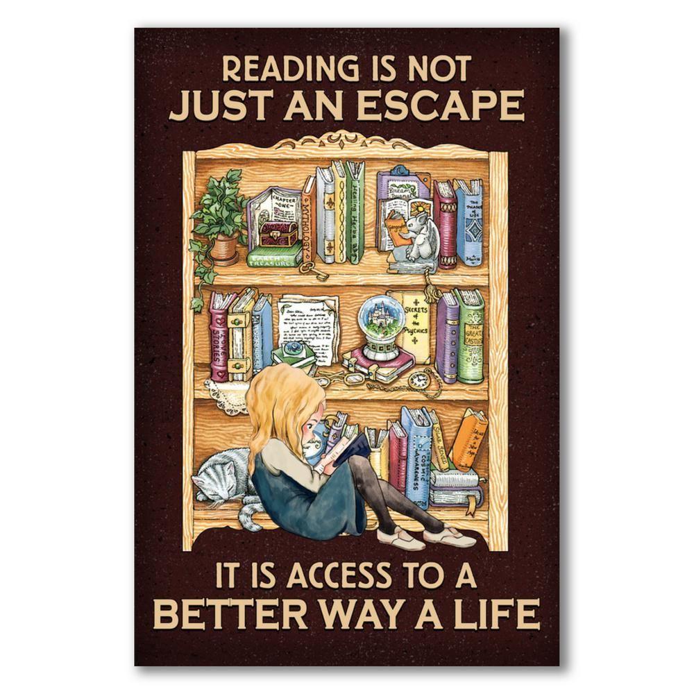 Reading Is Not Just An Escape It Is Access To A Better Way A Life Canvas And Poster, Canvas Prints, My Poster Wall, Canvas Wall Art, Wall Decor Visual Art, Halloween Gift, Happy Halloween