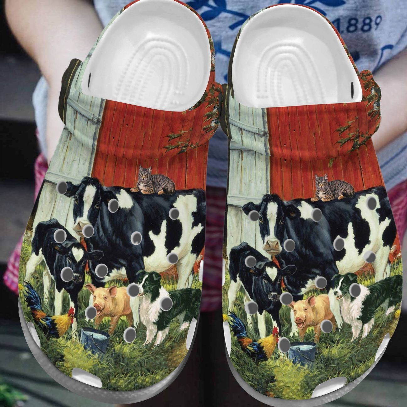 Cow Personalize Clog, Custom Name, Text, Fashion Style For Women, Men, Kid, Print 3D Cow Farm