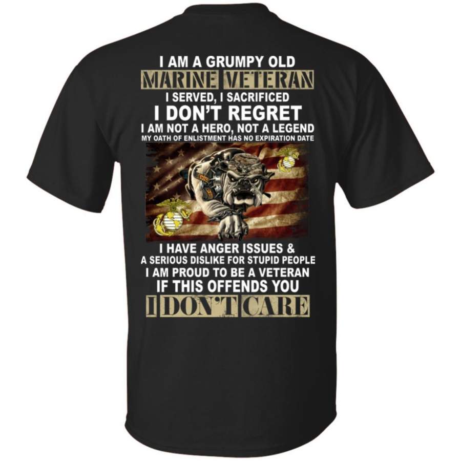 I Am A Grumpy Old Marine Veteran T-Shirt