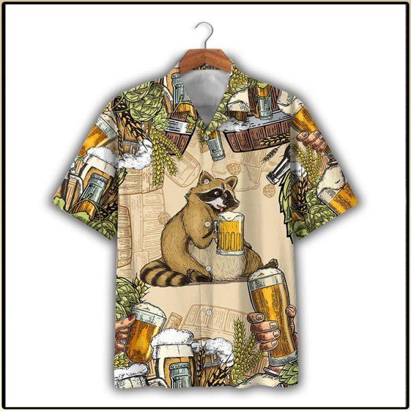 Raccoon And Beer Hawaii Shirt For Men Women Ha91238