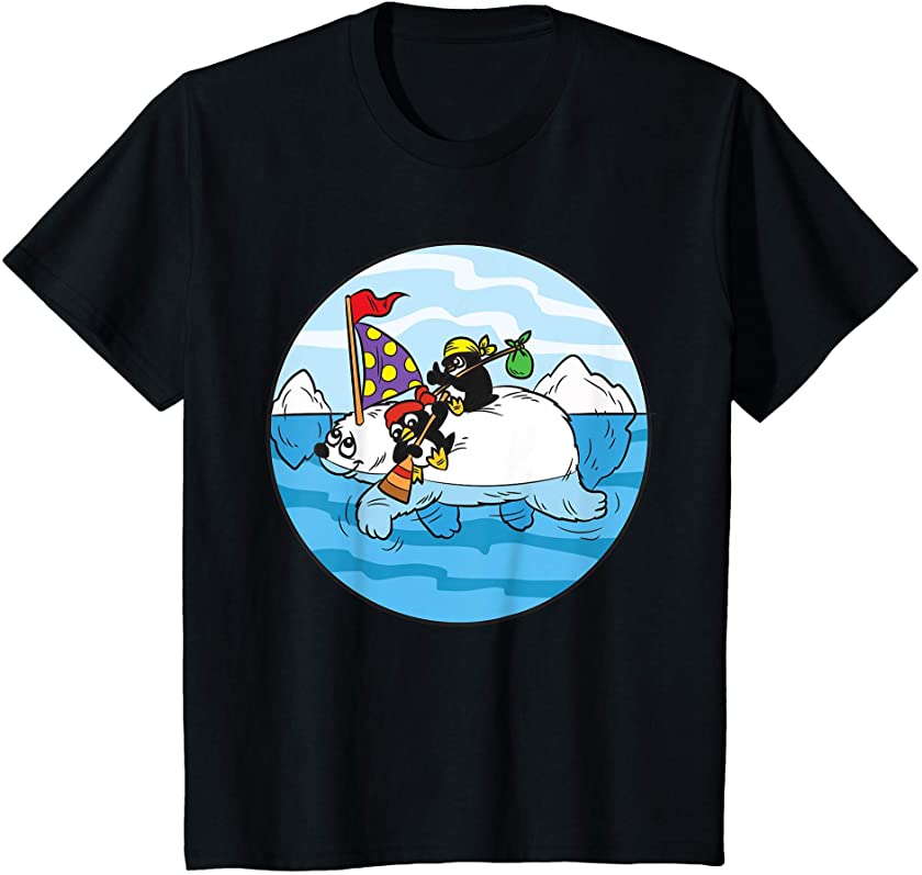 Kids Penguin Polar Bear Cartoon Kids Comic T-Shirt