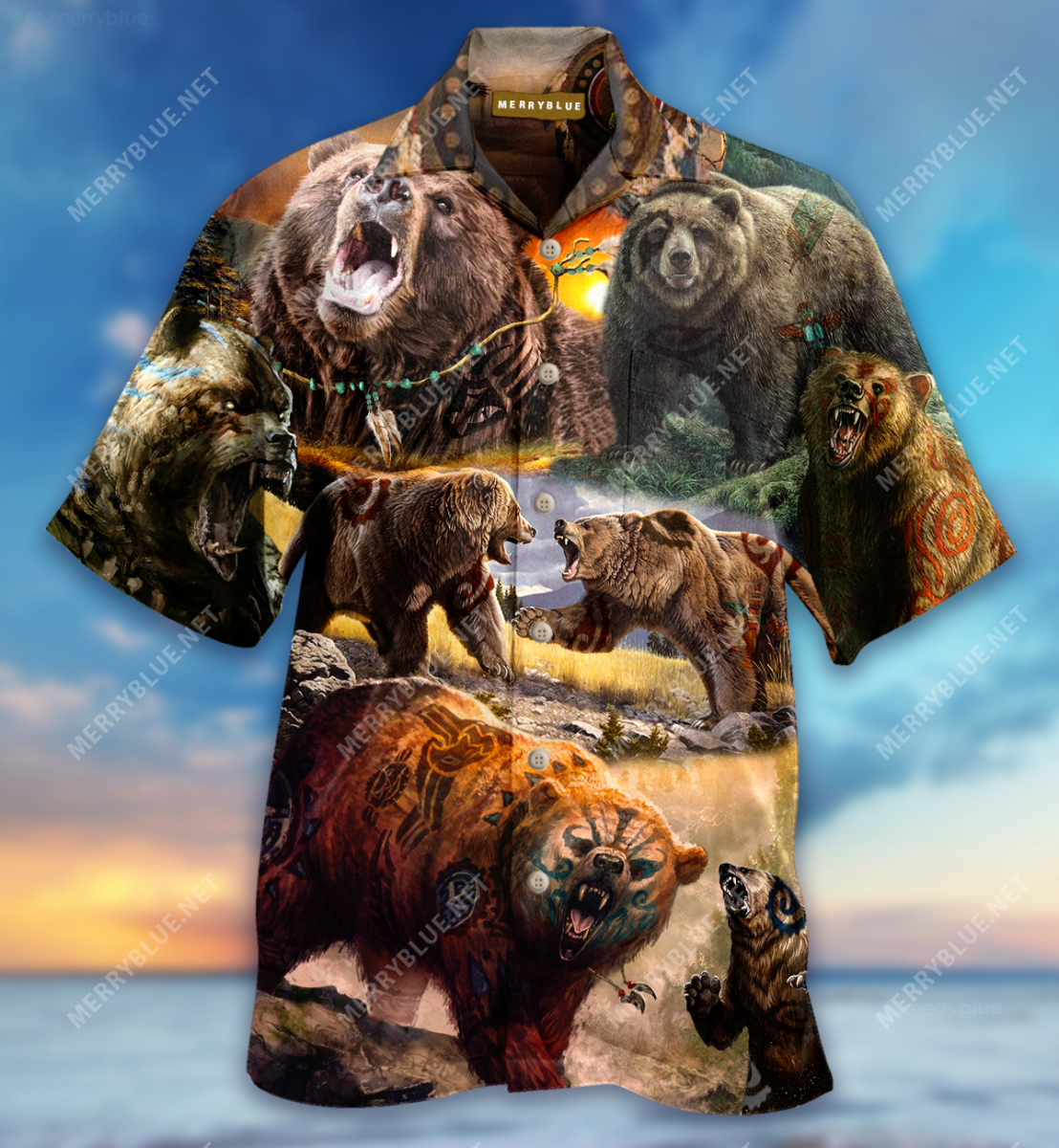 Keep The Native Spirit Bears Unisex Hawaii Shirt Ha83949