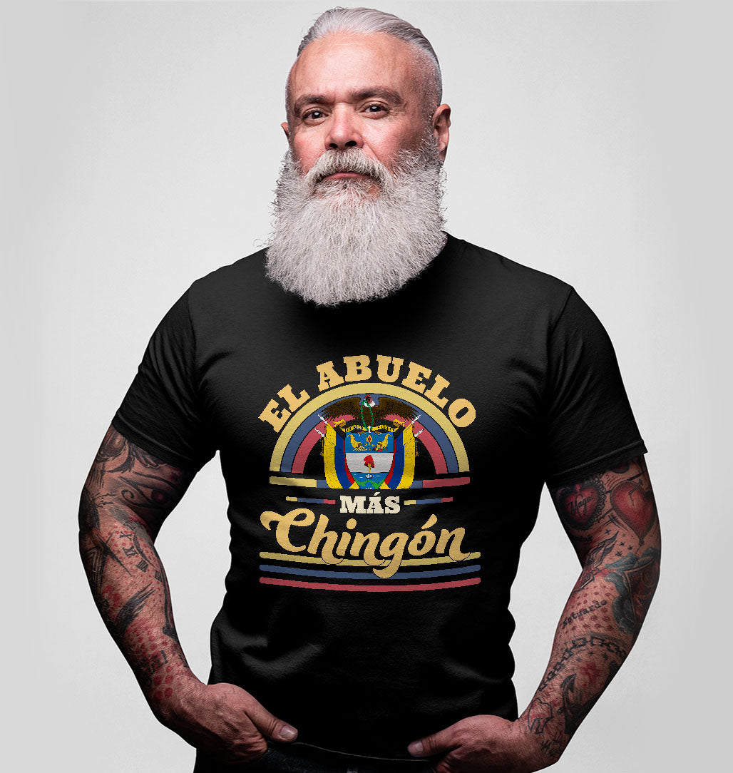 Abuelo Mas Chingon Colombia T-Shirt, Gift For Mexican Dad, Mexican Father’S Day Gifts, Padre Gifts