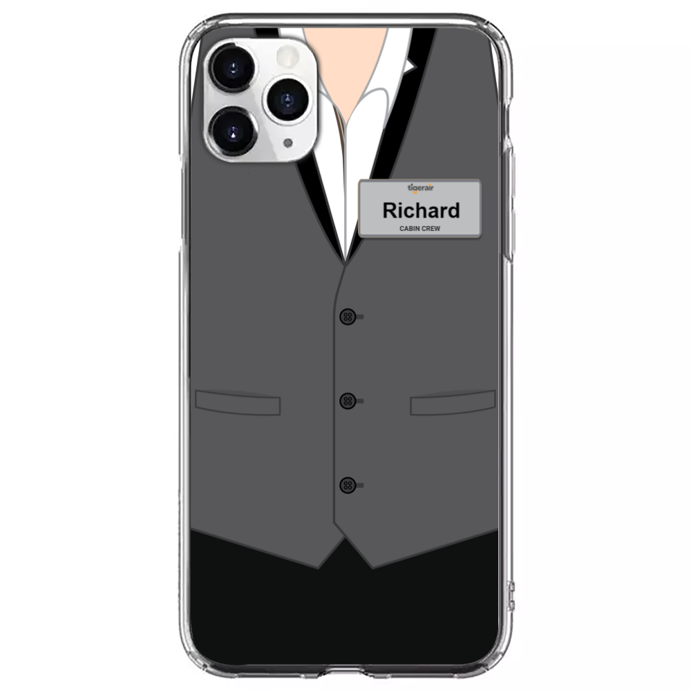 Excoolent Custom Phone Case For Male Flight Attendant – Unique Gift With Personalized Name –  Tiger Air Phone Case