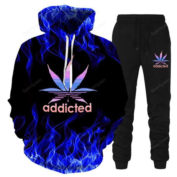 Personalized Color Addicted Maple Leaf Hoodie – Joggers 3D T-Shirt