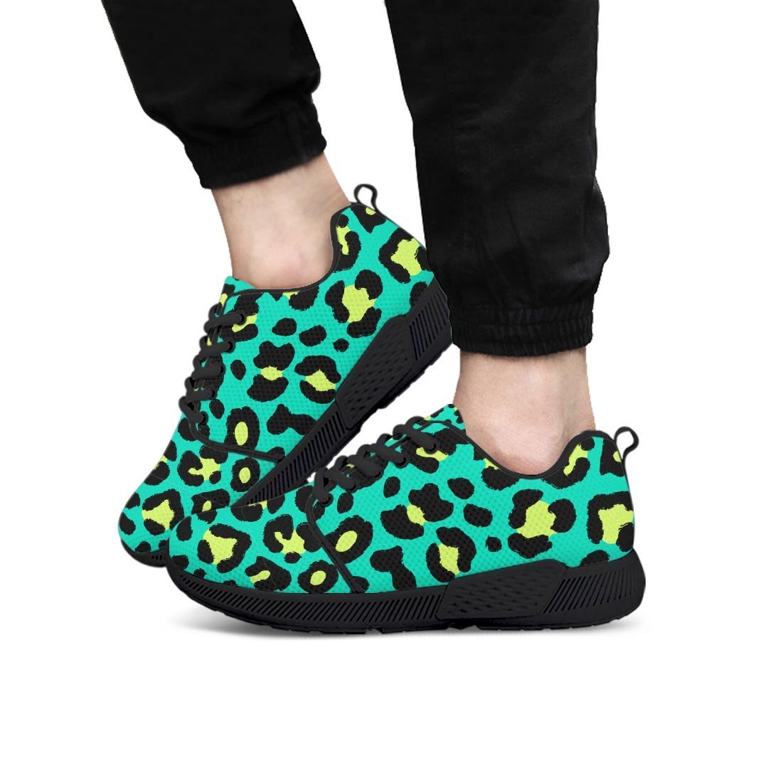 Green Leopard Men’S Athletic Shoes