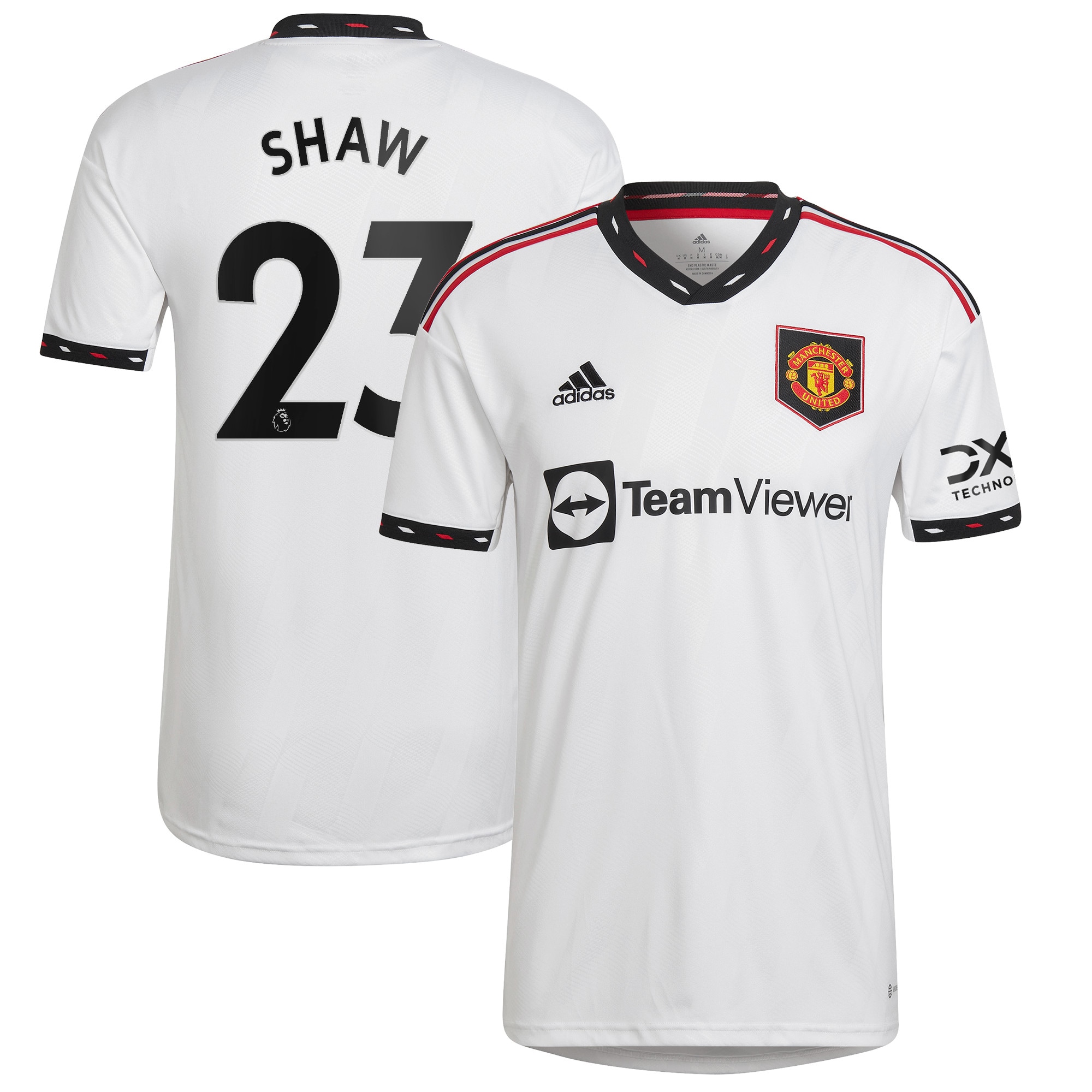 Luke Shaw Manchester United 2022/23 Away Replica Player Jersey – White