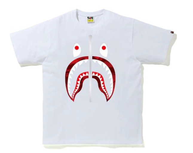 BAPE Color Camo Shark T-Shirt (SS20) White/Red