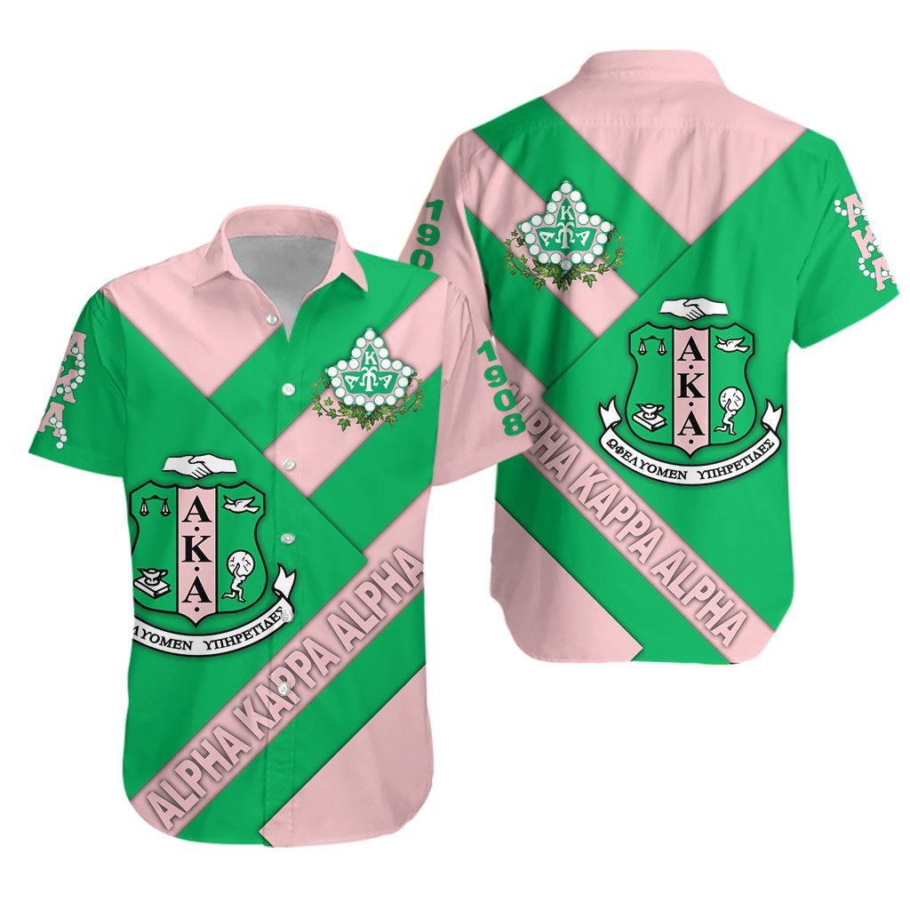 Alpha Kappa Alpha With Pearl Hawaiian Shirt – Lt12