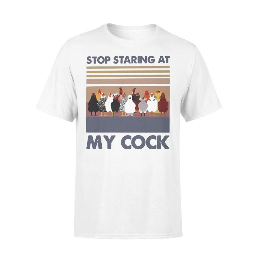 Stop Staring At My Cock Vintage Retro  T-shirt